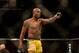 Jul. 7, 2012; Las Vegas, NV, USA; UFC fighter Anderson Silva celebrates after defeating Chael Sonnen (not pictured) during a middleweight bout in UFC 148 at the MGM Grand Garden Arena. Mandatory Credit: Mark J. Rebilas-USA TODAY Sports