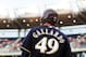 Jul 1, 2013; Washington, DC, USA; Milwaukee Brewers pitcher Yovani Gallardo (49) walks to the plate during the game against the Washington Nationals at Nationals Park. Mandatory Credit: Evan Habeeb-USA TODAY Sports