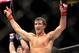 July 14, 2012; Portland, OR, USA; Luke Rockhold celebrates his win over Tim Kennedy in the middleweight championship fight at MMA Strikeforce at the Rose Garden Arena. Mandatory Credit: Scott Olmos-USA TODAY Sports