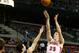 AUBURN HILLS, MI - NOVEMBER 16: Kyle Singler #25 of the Detroit Pistons shoots over J.J. Redick #7 of the Orlando Magic at the Palace of Auburn Hills on November 16, 2012 in Auburn Hills, Michigan. Orlando won the game 110-106. NOTE TO USER: User expressly acknowledges and agrees that, by downloading and or using this photograph, User is consenting to the terms and conditions of the Getty Images License Agreement. (Photo by Gregory Shamus/Getty Images)