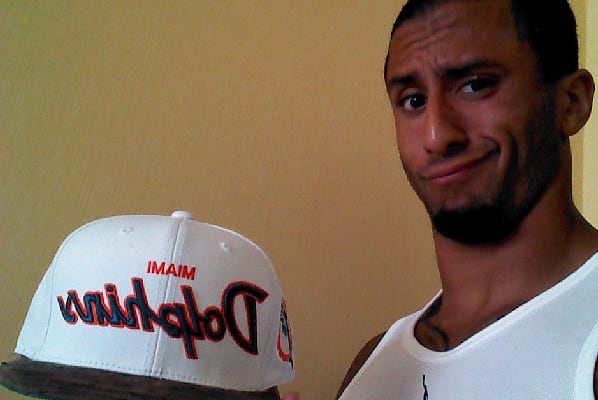 Kaepernick and His Dolphins Hat Asks,