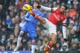 LONDON, ENGLAND - JANUARY 20: Francis Coquelin of Arsenal challenges Oscar of Chelsea during the Barclays Premier League match between Chelsea and Arsenal at Stamford Bridge on January 20, 2013 in London, England. (Photo by Laurence Griffiths/Getty Images)