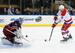NEW YORK, NY - MARCH 24: Goalie Henrik Lundqvist #30 of the New York Rangers stops a shot by Mike Ribeiro #9 of the Washington Capitals during a shootout in an NHL hockey game at Madison Square Garden on March 24, 2013 in New York City. (Photo by Paul Bereswill/Getty Images)