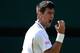 LONDON, ENGLAND - JULY 05: Novak Djokovic of Serbia reacts during the Gentlemen's Singles semi-final match against Juan Martin Del Potro of Argentina on day eleven of the Wimbledon Lawn Tennis Championships at the All England Lawn Tennis and Croquet Club on July 5, 2013 in London, England. (Photo by Mike Hewitt/Getty Images)