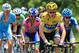 BAGNERES-DE-BIGORRE, FRANCE - JULY 07: Race leader Chris Froome (C) of Great Britain riding for Sky Procycling in action during stage nine of the 2013 Tour de France, a 168.5KM road stage from Saint-Girons to Bagneres-de-Bigorre, on July 7, 2013 in Bagneres-de-Bigorre, France. (Photo by Doug Pensinger/Getty Images)