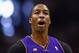SAN ANTONIO, TX - APRIL 21: Dwight Howard #12 of the Los Angeles Lakers during Game One of the Western Conference Quarterfinals of the 2013 NBA Playoffs at AT&T Center on April 21, 2013 in San Antonio, Texas. NOTE TO USER: User expressly acknowledges and agrees that, by downloading and or using this photograph, User is consenting to the terms and conditions of the Getty Images License Agreement. (Photo by Ronald Martinez/Getty Images)
