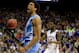 KANSAS CITY, MO - MARCH 24: James Michael McAdoo #43 of the North Carolina Tar Heels reacts in the first half against the Kansas Jayhawks during the third round of the 2013 NCAA Men's Basketball Tournament at Sprint Center on March 24, 2013 in Kansas City, Missouri. (Photo by Jamie Squire/Getty Images)