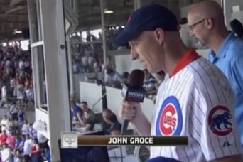 John Groce Throws First Pitch, Sings 'Take Me Out to the Ballgame'