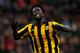 EINDHOVEN, NETHERLANDS - NOVEMBER 25: Wilfried Bony of Vitesse reacts to a missed chance during the Eredivisie match between PSV Eindhoven and Vitesse Arnhem at Philips Stadion on November 25, 2012 in Eindhoven, Netherlands. (Photo by Dean Mouhtaropoulos/Getty Images)
