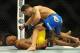 Jul 6, 2013; Las Vegas, NV, USA; Chris Weidman (blue shorts) defeated Anderson Silva (yellow shorts) in their Middleweight Chamionship Bout in the second round at the MGM Grand Garden Arena. Mandatory Credit: Jayne Kamin-Oncea-USA TODAY Sports