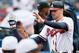 ATLANTA, GA - JULY 04: Freddie Freeman #5 of the Atlanta Braves celebrates after scoring in the first inning against the Miami Marlins at Turner Field on July 4, 2013 in Atlanta, Georgia. (Photo by Kevin C. Cox/Getty Images)