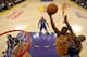 LOS ANGELES, CA - MAY 19: Andrew Bynum #17 of the Los Angeles Lakers goes up for a shot in front of Russell Westbrook #0 of the Oklahoma City Thunder in the second half in Game Four of the Western Conference Semifinals in the 2012 NBA Playoffs on May 19 at Staples Center in Los Angeles, California. NOTE TO USER: User expressly acknowledges and agrees that, by downloading and or using this photograph, User is consenting to the terms and conditions of the Getty Images License Agreement. (Photo by Stephen Dunn/Getty Images)