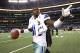 Dec 2, 2012; Arlington, TX, USA; Dallas Cowboys receiver Dez Bryant (88) celebrates after a victory against the Philadelphia Eagles at Cowboys Stadium. The Cowboys beat the Eagles 38-33. Mandatory Credit: Matthew Emmons-USA TODAY Sports