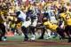 SEP 15, 2012; Minneapolis, MN, USA; Western Michigan Broncos running back Dareyon Chance (22) rushes for nine yards in the third quarter against the Minnesota Gophers at TCF Bank Stadium. The Gophers defeated the Broncos 28-23. Mandatory Credit: Marilyn Indahl-USA TODAY Sports