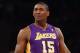 NEW YORK, NY - DECEMBER 13: Metta World Peace #15 of the Los Angeles Lakers waits for play to begin against the New York Knicks at Madison Square Garden on December 13, 2012 in New York City. NOTE TO USER: User expressly acknowledges and agrees that, by downloading and/or using this photograph, user is consenting to the terms and conditions of the Getty Images License Agreement. The Knicks defeated the Lakers 116-107. (Photo by Bruce Bennett/Getty Images)