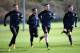 ST ALBANS, ENGLAND - MARCH 12: Carl Jenkinson (L) and Thomas Vermaelen of Arsenal during a training session at London Colney on March 12, 2013 in St Albans, England. (Photo by Christopher Lee/Getty Images)