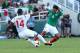 PASADENA, CA - JULY 07: Carlos Pena #6 of Mexico controls the ball against Juan Perez #14 of Panama during the first round of the 2013 CONCACAF Gold Cup at the Rose Bowl on July 7, 2013 in Pasadena, California. Panama won 2-1. (Photo by Stephen Dunn/Getty Images)