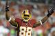 TAMPA, FL - SEPTEMBER 30: Wide receiver Pierre Garcon #88 of the Washington Redskins celebrates a 24- 22 win against the Tampa Bay Buccaneers September 30, 2012 at Raymond James Stadium in Tampa, Florida. ( Photo by Al Messerschmidt/Getty Images)