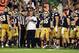 Jan 7, 2013; Miami, FL, USA; Notre Dame Fighting Irish head coach Brian Kelly talks to an official in the game against the Alabama Crimson Tide during the first half of the 2013 BCS Championship game at Sun Life Stadium. Mandatory Credit: Matthew Emmons-USA TODAY Sports
