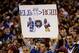 LANDOVER, MD - DECEMBER 03: A New York Giants fan holds up a sign as the Giants take on the Washington Redskins at FedExField on December 3, 2012 in Landover, Maryland. (Photo by Rob Carr/Getty Images)