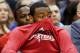 WASHINGTON, DC - MARCH 03: John Wall #2 of the Washington Wizards sits on the bench during the first half against the Philadelphia 76ers at Verizon Center on March 3, 2013 in Washington, DC. NOTE TO USER: User expressly acknowledges and agrees that, by downloading and or using this photograph, User is consenting to the terms and conditions of the Getty Images License Agreement. (Photo by Rob Carr/Getty Images)