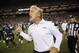 SEATTLE, WA - SEPTEMBER 24: Head coach Pete Carroll of the Seattle Seahawks attempts to get his players back to the sidelines after the game against the Green Bay Packers had apparently ended on a controversial touchdown catch by wide receiver Golden Tate at CenturyLink Field on September 24, 2012 in Seattle, Washington. The Seahawks defeated the Packers 14-12. (Photo by Otto Greule Jr/Getty Images)