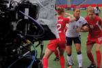 Alex Morgan Gets Drenched in Water for New Fox 1 Promo