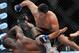 April 13, 2013; Las Vegas, NV, USA; Kelvin Gastelum hits Uriah Hall during the TUF 17 Finale at the Mandalay Bay Events Center. Mandatory Credit: Gary A. Vasquez-USA TODAY Sports
