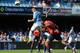 A head for heights: Aspas made a goal-scoring debut for Liverpool at Preston.