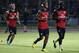 JAKARTA, INDONESIA - JULY 13: (L-R) Jack Wilshere, Theo Walcott and Bacary Sagna of Arsenal FC during an Arsenal training session at Gelora Bung Karno Stadium on July 13, 2013 in Jakarta, Indonesia. (Photo by Ulet Ifansasti/Getty Images)