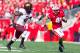 Oct 20, 2012; Madison, WI, USA; Wisconsin Badgers wide receiver Jared Abbrederis (4) during the game against the Minnesota Golden Gophers at Camp Randall Stadium. Wisconsin defeated Minnesota 38-13. Mandatory Credit: Jeff Hanisch-USA TODAY Sports
