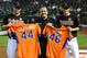 PHOENIX, AZ - JULY 11: Team CEO and President Derek Hall of the Arizona Diamondbacks presents Paul Goldschmidt #44 and Patrick Corbin #46 with their All-Star Jerseys prior to a game against the Milwaukee Brewers at Chase Field on July 11, 2013 in Phoenix, Arizona. (Photo by Norm Hall/Getty Images)