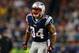 FOXBORO, MA - JANUARY 13: Shane Vereen #34 of the New England Patriots reacts after a ruin in the first quarter against the Houston Texans during the 2013 AFC Divisional Playoffs game at Gillette Stadium on January 13, 2013 in Foxboro, Massachusetts. (Photo by Elsa/Getty Images)