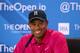 GULLANE, SCOTLAND - JULY 16: Tiger Woods of the United States answers questions from the media ahead of the 142nd Open Championship at Muirfield on July 16, 2013 in Gullane, Scotland. (Photo by Matthew Lewis/Getty Images)