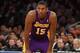NEW YORK, NY - DECEMBER 13: Metta World Peace #15 of the Los Angeles Lakers waits for play to begin against the New York Knicks at Madison Square Garden on December 13, 2012 in New York City. NOTE TO USER: User expressly acknowledges and agrees that, by downloading and/or using this photograph, user is consenting to the terms and conditions of the Getty Images License Agreement. The Knicks defeated the Lakers 116-107. (Photo by Bruce Bennett/Getty Images)