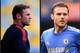 Manchester United's Wayne Rooney and Chelsea's Juan Mata. Images from Getty.