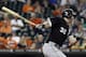 DETROIT, MI - JULY 9: Adam Dunn #32 of the Chicago White Sox singles in the eighth inning to drive in Alexei Ramirez against the Detroit Tigers at Comerica Park on July 9, 2013 in Detroit, Michigan. Dunn went 3-for-5 with three RBI's and a home run in a 11-4 win over the Tigers. (Photo by Duane Burleson/Getty Images)