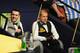 SHEFFIELD, ENGLAND - APRIL 26: Mark Selby jokes with Barry Hawkins during their second round match during the Betfair World Snooker Championship at the Crucible Theatre on April 26, 2013 in Sheffield, England. (Photo by Jamie McDonald/Getty Images)