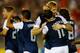 HARTFORD, CT - JULY 16: Brek Shea #23 of the United States celebrates his goal with teammate Landon Donovan #10 after scoring late in the second half against Costa Rica during the CONCACAF Gold Cup match at Rentschler Field on July 16, 2013 in East Hartford, Connecticut. (Photo by Jared Wickerham/Getty Images)