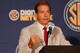 Jul 18, 2013; Hoover, AL, USA; Alabama Crimson Tide head coach Nick Saban talks with the media during the 2013 SEC football media days at the Hyatt Regency. Mandatory Credit: Marvin Gentry-USA TODAY Sports.