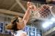 Feb. 23, 2013; Spokane, WA, USA; Gonzaga Bulldogs forward Kelly Olynyk (13) dunks the ball during a game against the San Diego Toreros during the second half at the McCarthey Athletic Center. The Bulldogs beat the Toreros by a final score of 81-50. Mandatory Credit: James Snook-USA TODAY Sports