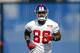 Jun 11, 2013; East Rutherford, NJ, USA; New York Giants wide receiver Hakeem Nicks (88) during minicamp the Giants Timex Performance Center. Mandatory Credit: Jim O'Connor-USA TODAY Sports