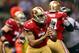 NEW ORLEANS, LA - FEBRUARY 03: Colin Kaepernick #7 of the San Francisco 49ers looks to pass against the Baltimore Ravens during Super Bowl XLVII at the Mercedes-Benz Superdome on February 3, 2013 in New Orleans, Louisiana. (Photo by Mike Ehrmann/Getty Images)