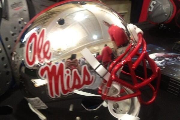Photo: Potential New Silver Chrome Ole Miss Football Helmet Hits The Web