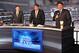 June 11, 2012; Los Angeles, CA, USA; NBC hosts from left Liam McHugh , Mike Milbury and Keith Jones prepare for game six of the 2012 Stanley Cup Finals between the Los Angeles Kings and New Jersey Devils at the Staples Center. Mandatory Credit: Jayne Kamin-Oncea-USA TODAY Sports