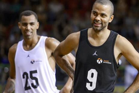 Tony Parker at the Thabo Sefolosha Charity Game in Switzerland