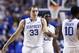 LEXINGTON, KY - DECEMBER 15: Kyle Wiltjer #33 of the Kentucky Wildcats celebrates with teammates after hitting a three-point basket against the Lipscomb Bisons during the game at Rupp Arena on December 15, 2012 in Lexington, Kentucky. Kentucky won 88-50. (Photo by Joe Robbins/Getty Images)