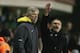 LONDON - DECEMBER 18: Arsenal Manager Arsene Wenger (L) and Chelsea Manager Jose Mourinho (R) give instructions from the sidelines during the Barclays Premiership match between Arsenal and Chelsea at Highbury on December 18, 2005 in London, England. (Photo by Ben Radford/Getty Images)
