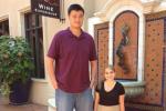 Yao Ming Poses with a 4'11
