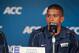 Jul 21, 2013; Greensboro, NC, USA; University of Pittsburgh Panthers wide receiver Devin Street address the media during the ACC Kickoff Day at the Grandover Resort. Mandatory Credit: Sam Sharpe-USA TODAY Sports